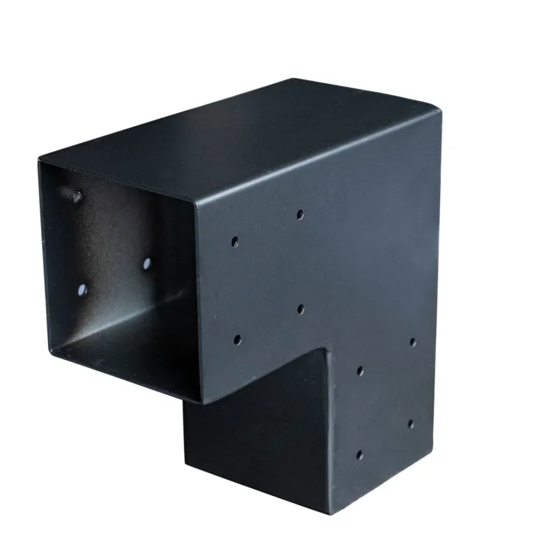 Speciale Aanbieding Paalverbinder gegalvaniseerd zwart gepoedercoat - 2-weg paalverbinder HOEK