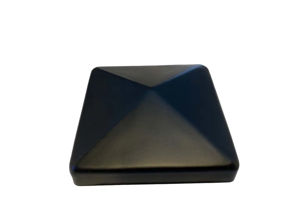 Goedkoop Piramide afdekkap zwart voor bescherming van houten palen - Afdekkap|zwart|71x71mm