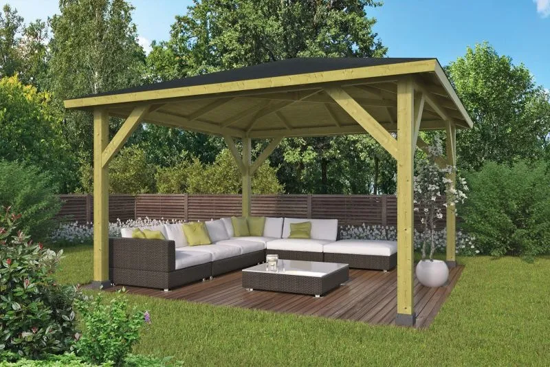 Zelfbouw Prieel met Puntdak Classico 430x430cm - Prieel Classico Alleen Vandaag