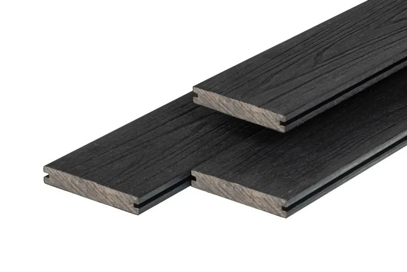 PuraShield Massief Composiet Vlonderplank Ebony Black 23x138mm - Pura Shield Vlonderplank 23x140mm Ebony Black Massief Seizoensaanbieding
