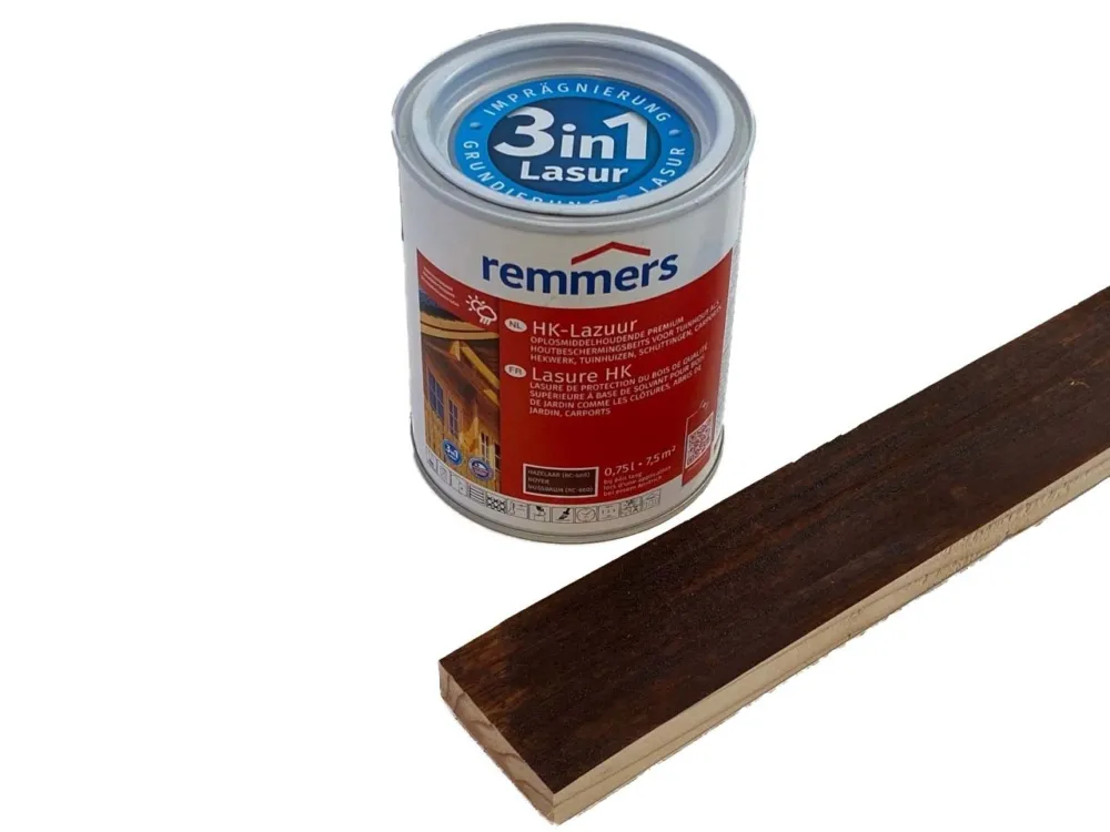 Direct Verzonden Remmers HK lazuur beits Noten 0,75 of 2,5L - Remmers HK lazuur0.75 liter