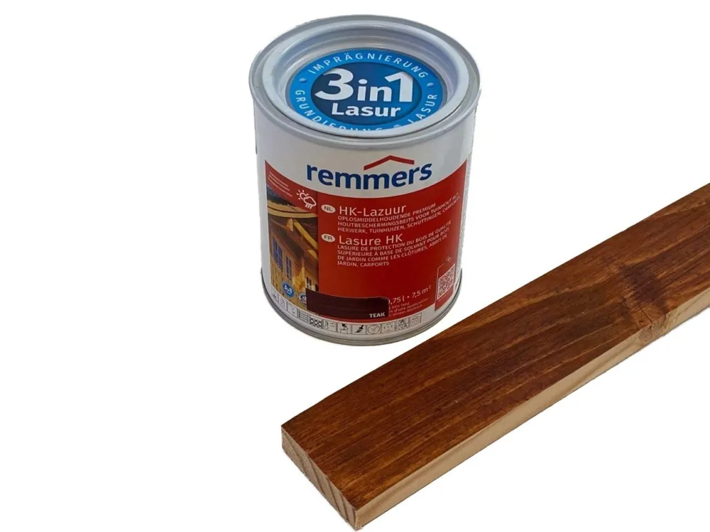 Seizoensaanbieding Remmers HK lazuur beits Teak 0,75 of 2,5L - Remmers HK lazuur0.75 liter