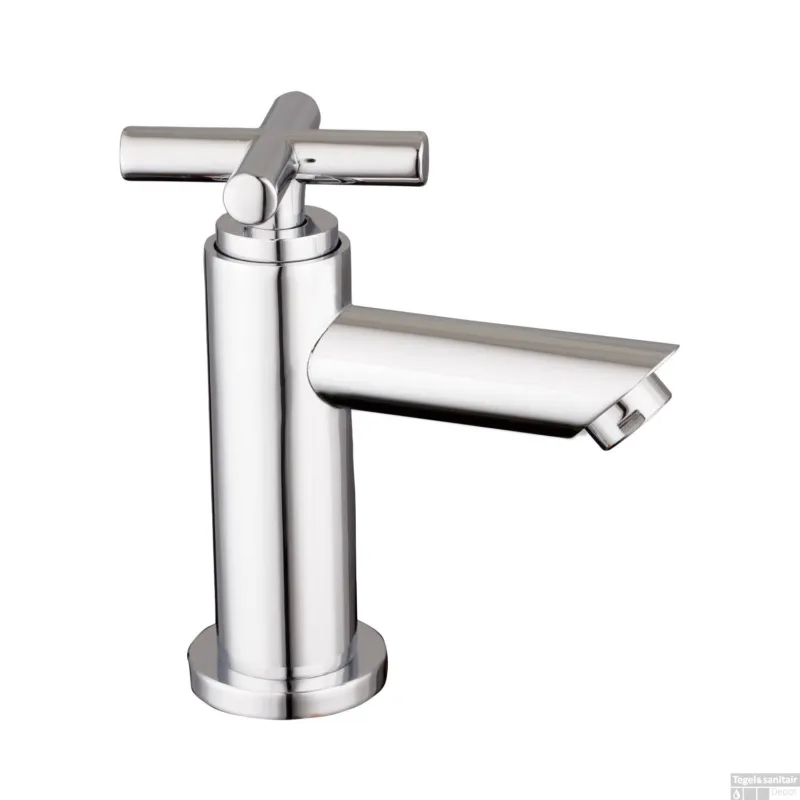 Veilige Betaling Wastafel Koudwaterkraan Schutte Matao Chroom