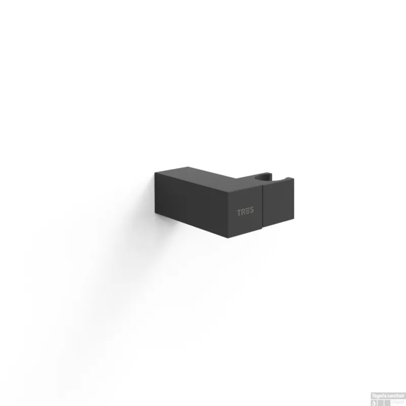 Bestseller Handdouchehouder Tres Rond 3x6x8.5 cm Mat Zwart