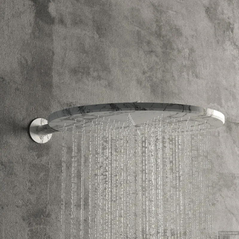 Regendouchekop Salenzi Marble 30cm White Marble OP=OP Korting