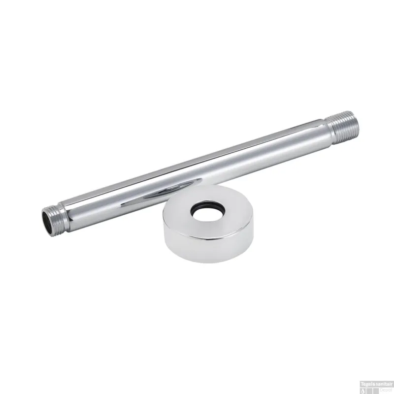 BWS Plafonduitloop Rond Luxe 15cm Chroom Weekendaanbieding
