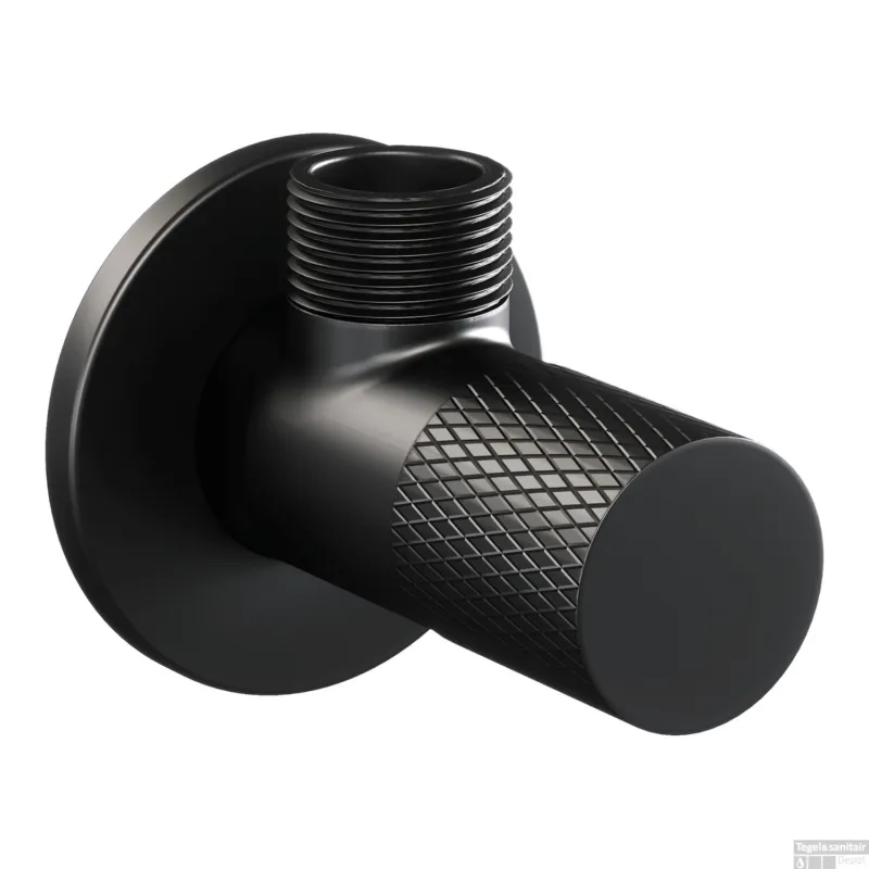 Hoekstopkraan Brauer Black Carving Edition Compleet Met Slang Mat Zwart Veilige Betaling