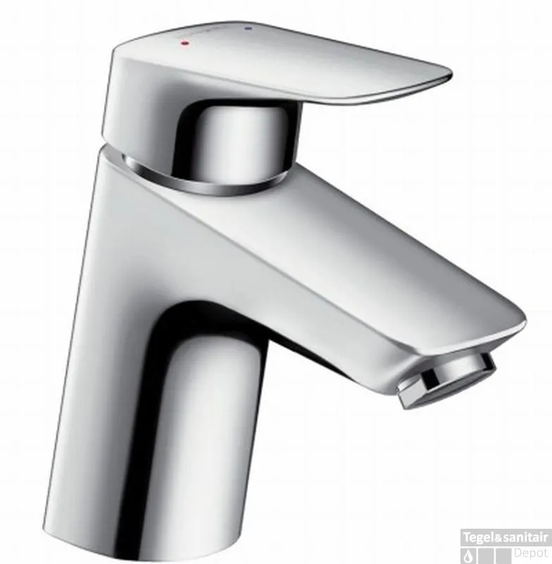 Op = Op Hansgrohe Logis Wastafelkraan 70 Zonder Waste Chroom