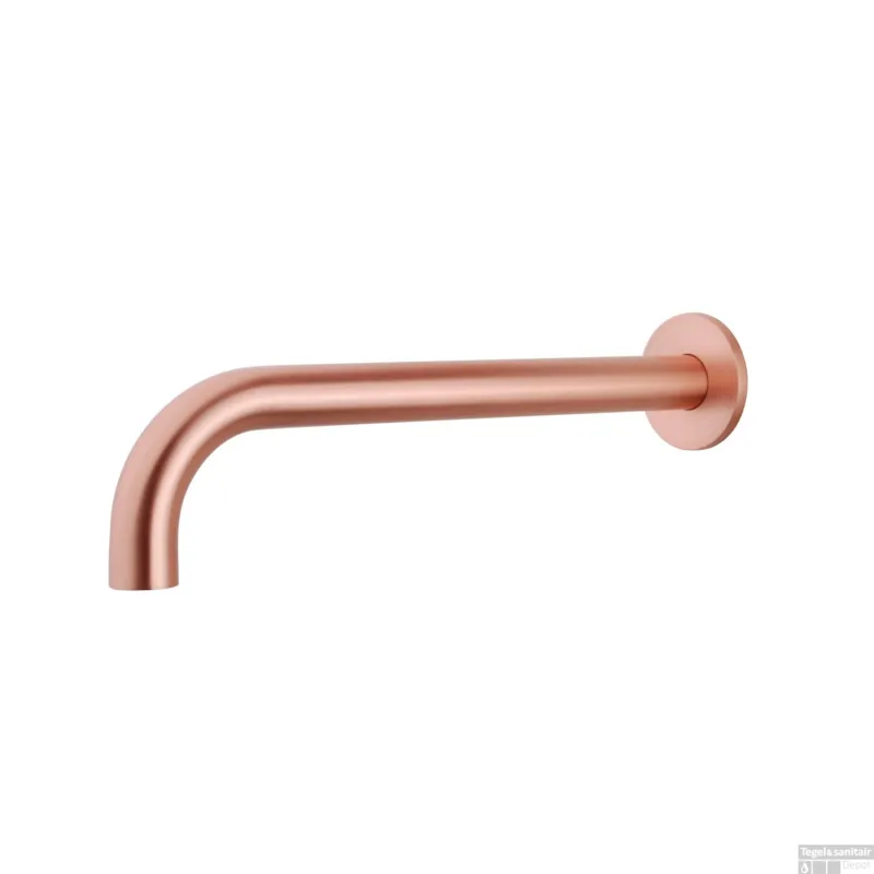 Inbouwuitloop Wiesbaden Rond 30 cm 1/2‘‘ Geborsteld Koper Populair