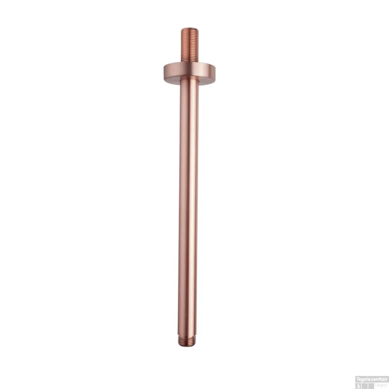 Korting Luxe Douche-Arm Wiesbaden Rond Plafondbevestiging 30 cm Geborsteld Koper