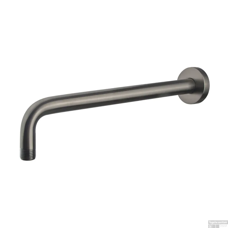 Superprijs Gebogen Douche-Arm Wiesbaden Rond Muurbevestiging 35 cm Gunmetal