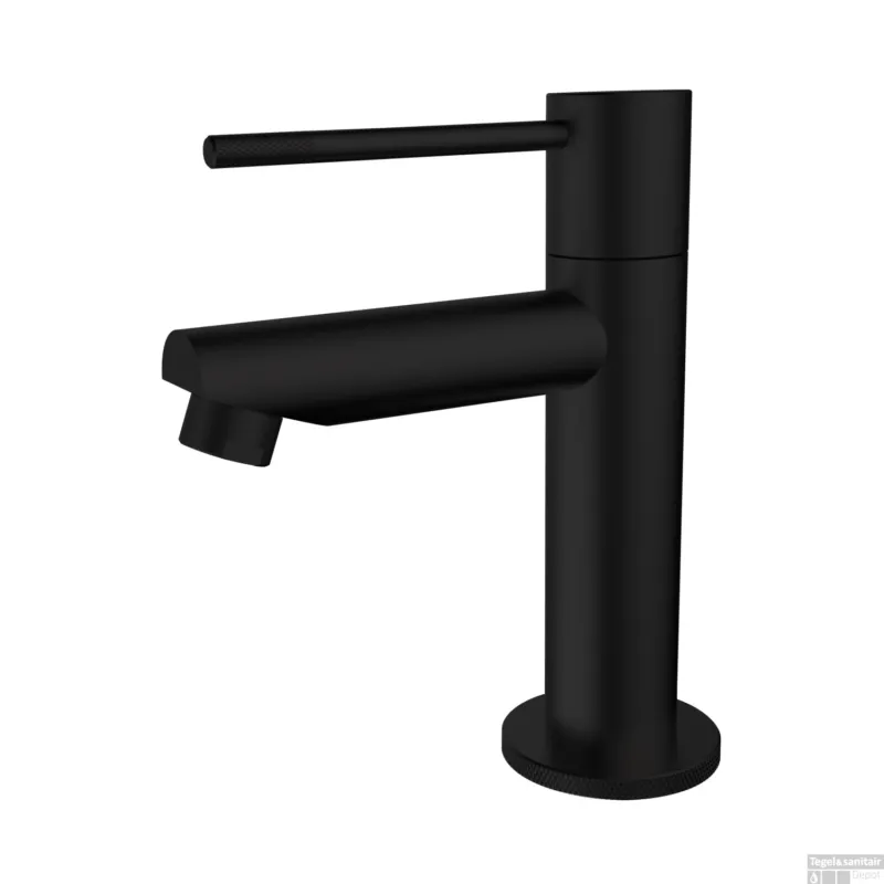 Toiletkraan Best Design Nero-Ribera Uitloop Recht 14 cm 1-hendel Mat Zwart Gecertificeerd