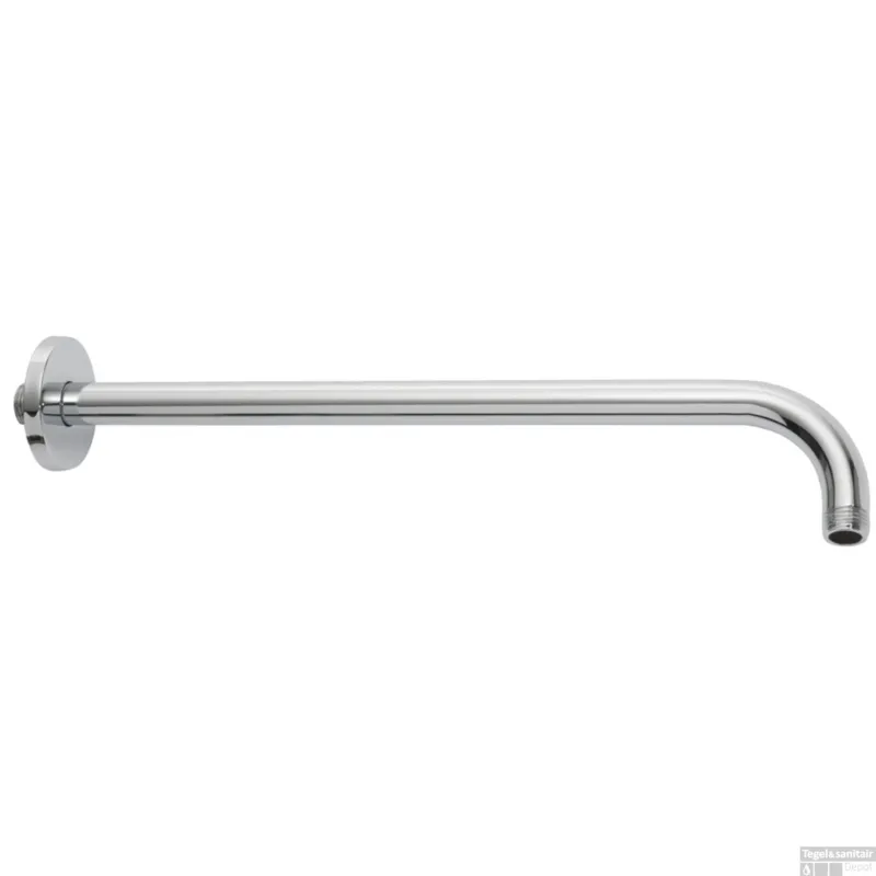 Actieprijs BWS Muuruitloop Rond Gebogen Standaard 45cm Chroom