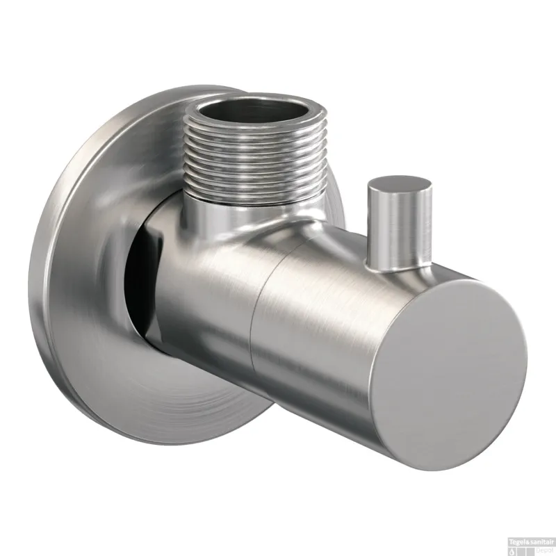 Merkproduct Hoekstopkraan Brauer Brushed Edition Compleet Met Slang RVS Geborsteld PVD