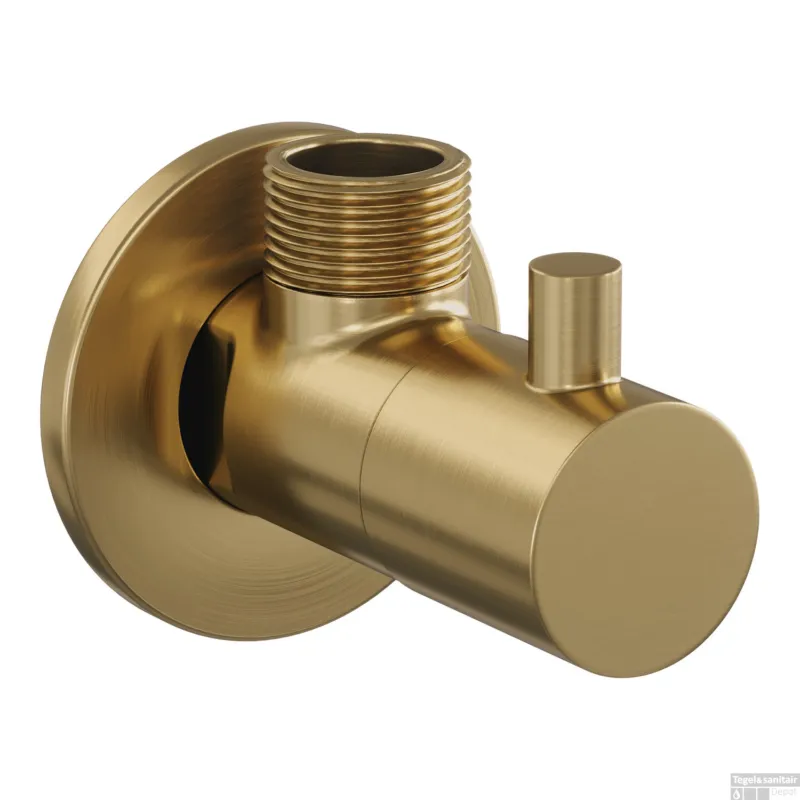 Hoekstopkraan Brauer Gold Edition Compleet Met Slang Goud Geborsteld PVD Finale Uitverkoop
