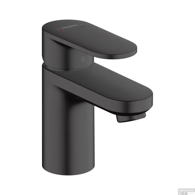 Wastafelmengkraan HansGrohe Vernis Blend 70 Eengreeps Met Trekwaste Mat Zwart Flitsaanbieding