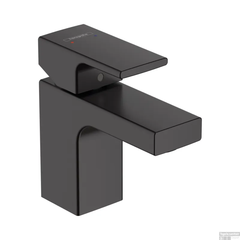 Wastafelmengkraan HansGrohe Vernis Shape Eengreeps 70 Zinc Zonder Afvoer Mat Zwart Gratis Retour
