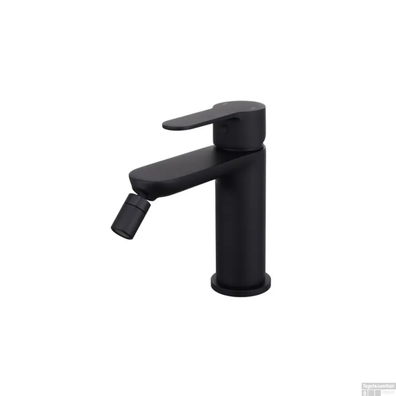 Bidetmengkraan Go by van Marcke Helene Black met Click-Waste Mat Zwart Merkproduct