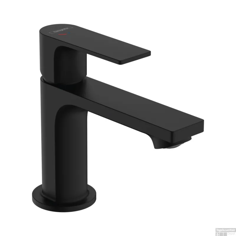 Wastafelmengkraan HansGrohe Rebris E Eengreeps 80 CoolStart Zonder Afvoer Mat Zwart Shop Nu