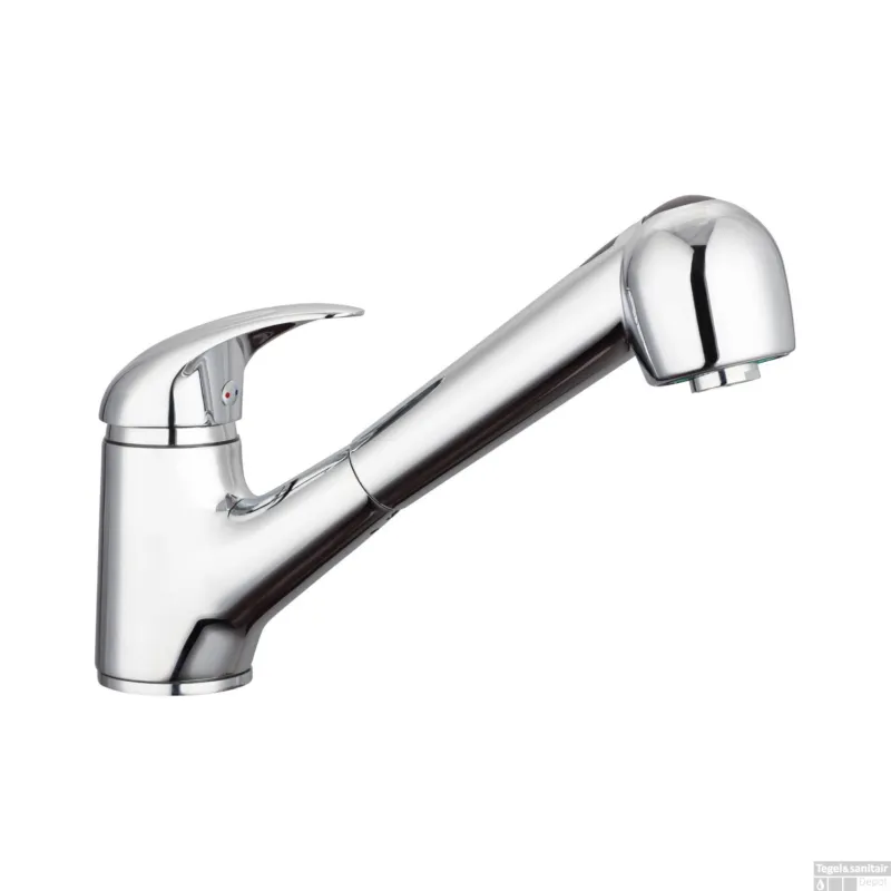 Keukenmengkraan Schutte Albatros Uittrekbare Sproeier 2 Standen Waterbesparend Chroom Beperkte Voorraad