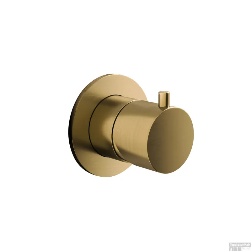 Hete Deal OUTLET Stopkraan Hotbath Cobber Inbouw Thermostaat Geborsteld Messing (excl. inbouwdeel) Living Colours (NIEUW ARTIKELNUMMER HTBCB7068EXTBB)