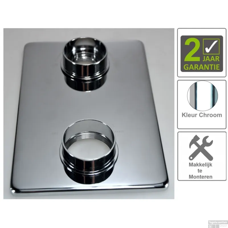 BWS Afbouwdeel Verlengset Douchethermostaat 2-knops 8mm Chroom Korting