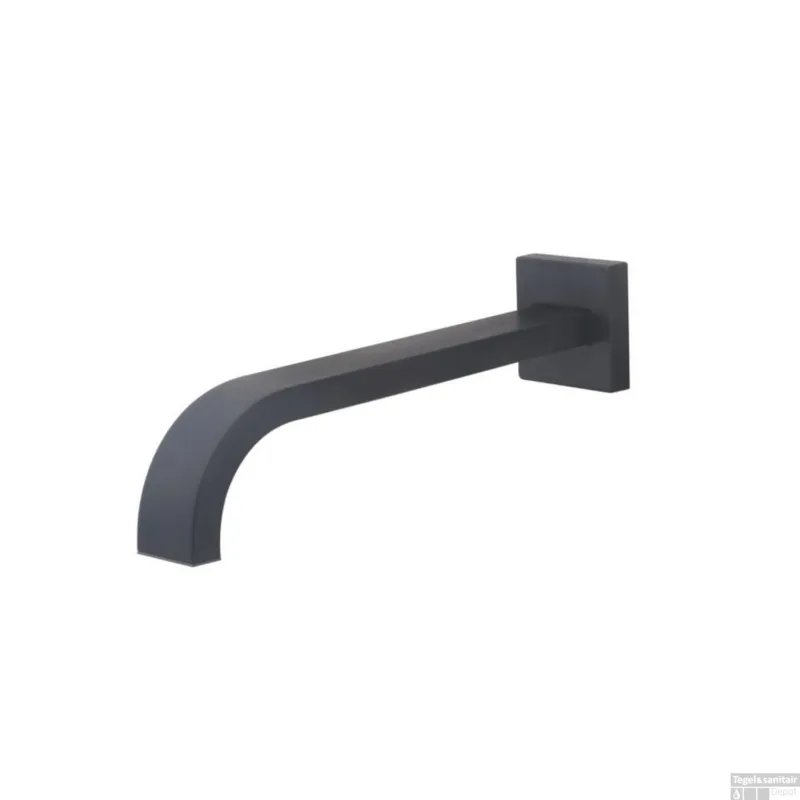 Inbouwuitloop Wiesbaden Vierkant 26,05 cm Mat Zwart Finale Uitverkoop