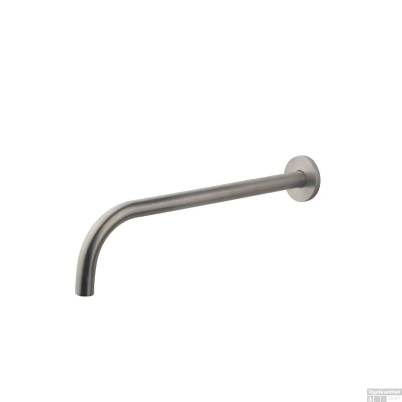 Uitloop Wiesbaden Slim 18mm Rond 30cm 1/2‘‘ Geborsteld Staal Betrouwbaar