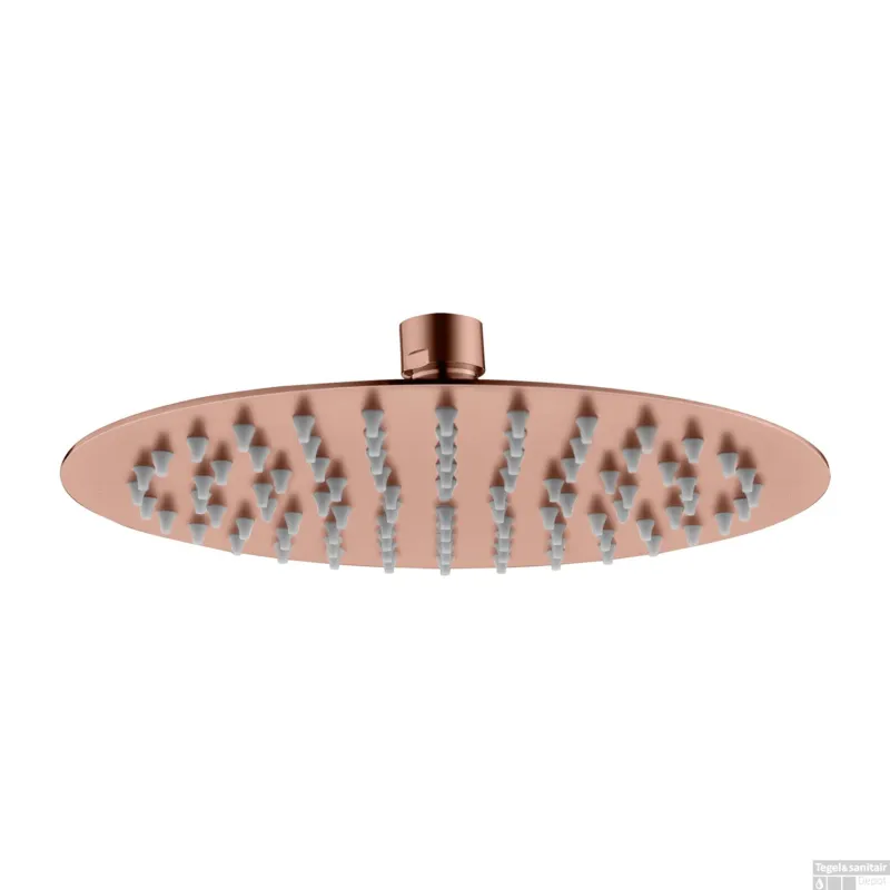 Betrouwbaar Hoofddouche BWS Colorato Rond 30 cm Geborsteld Koper