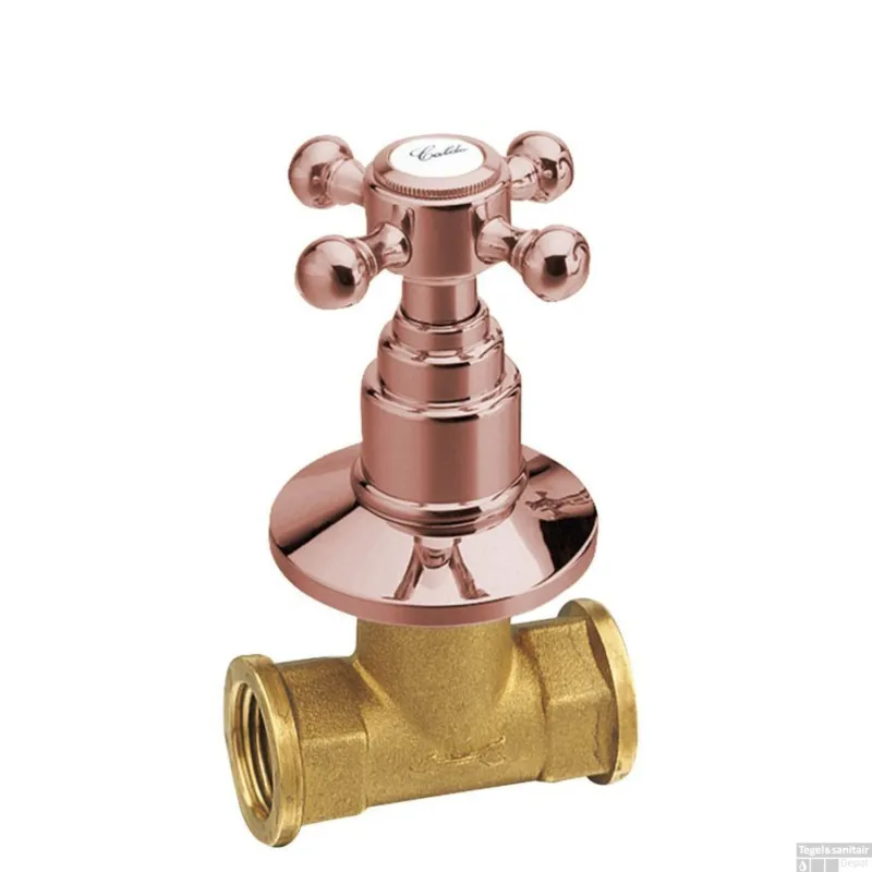 Kruisgreep Warm Water Sapho Antea 6x6 cm Rozegoud Betrouwbaar