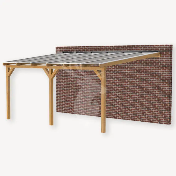 Polycarbonaat dak compleet | Opaal | LxB 300x800 cm Flitsaanbieding