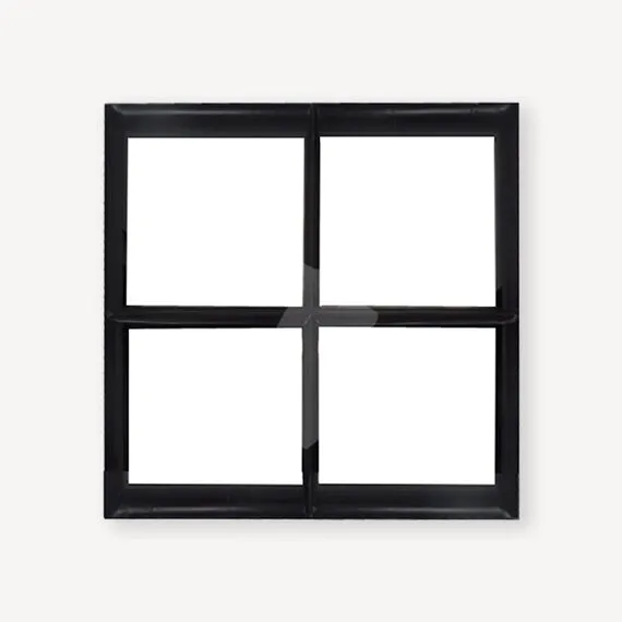 Korting Stalen raam | zwart gecoat | vast | HxB 100x120 cm