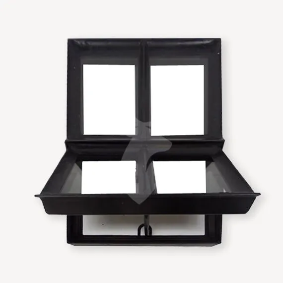 Stalen raam | zwart gecoat | klapraam | HxB 95x75 cm Premium