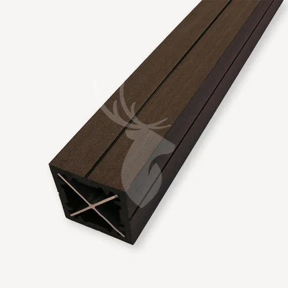 Express Levering Duofuse composiet paal | graphite black | 9x9 cm | 300 cm