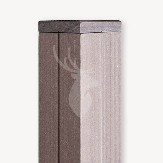 Duofuse composiet paal | wengé brown | 9x9 cm | 270 cm Finale Uitverkoop