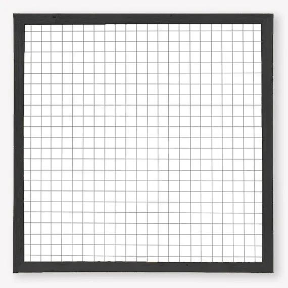 Gaaspaneel met kader | zwart | 4,5x7 cm | 180x180 cm Express Levering