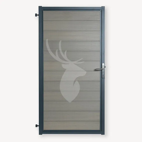Hoge Kwaliteit Velufence poort Fiberdeck FB light grey | Antra 190x100cm Re