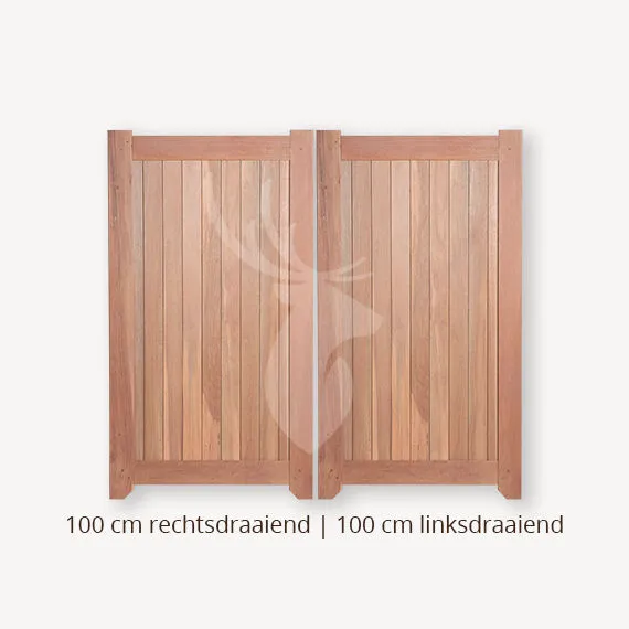 Beperkt Aanbod Hardhouten poort | incl. beslag | dubbel | 180x200 cm