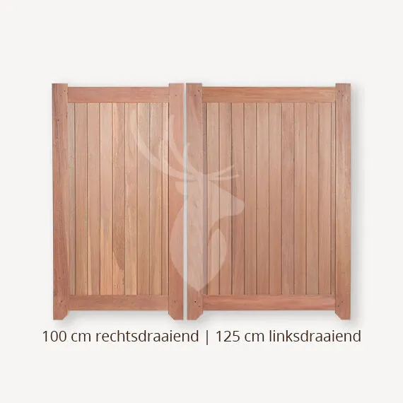 Hardhouten poort | incl. beslag | dubbel | 180x225 cm Rechtstreeks Van De Fabrikant
