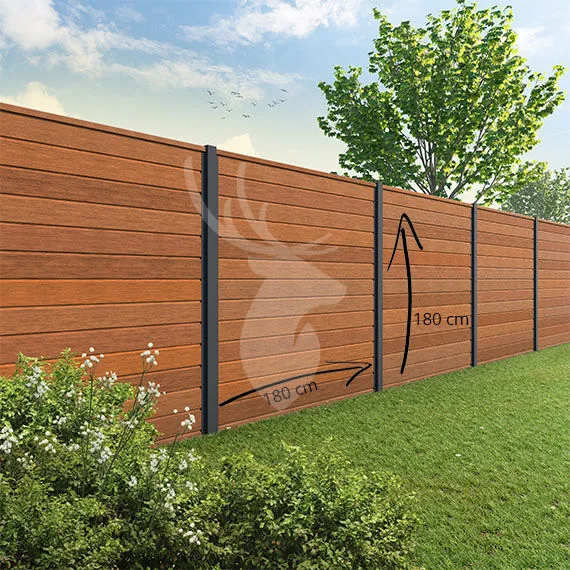 Koop Vandaag Velufence | bankirai | alu antraciet | 200x180 cm