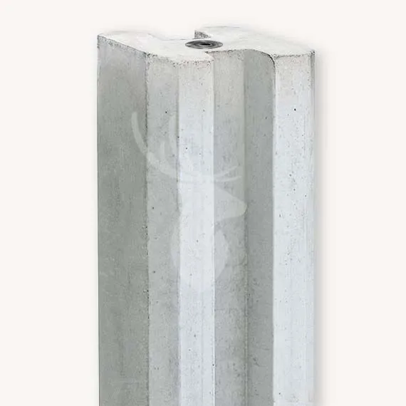Betonpaal grijs met sleuven | 11,5x11,5 | 316 cm | hoekpaal Merkproduct