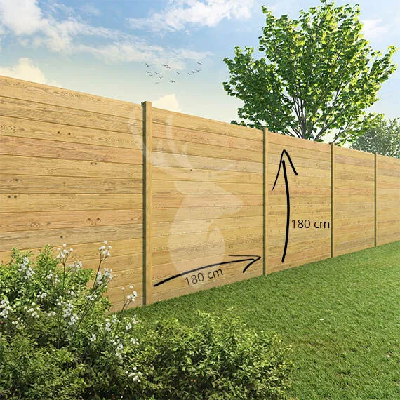 Velufence | grenen rabat | 200x180 cm Fabrieksprijs