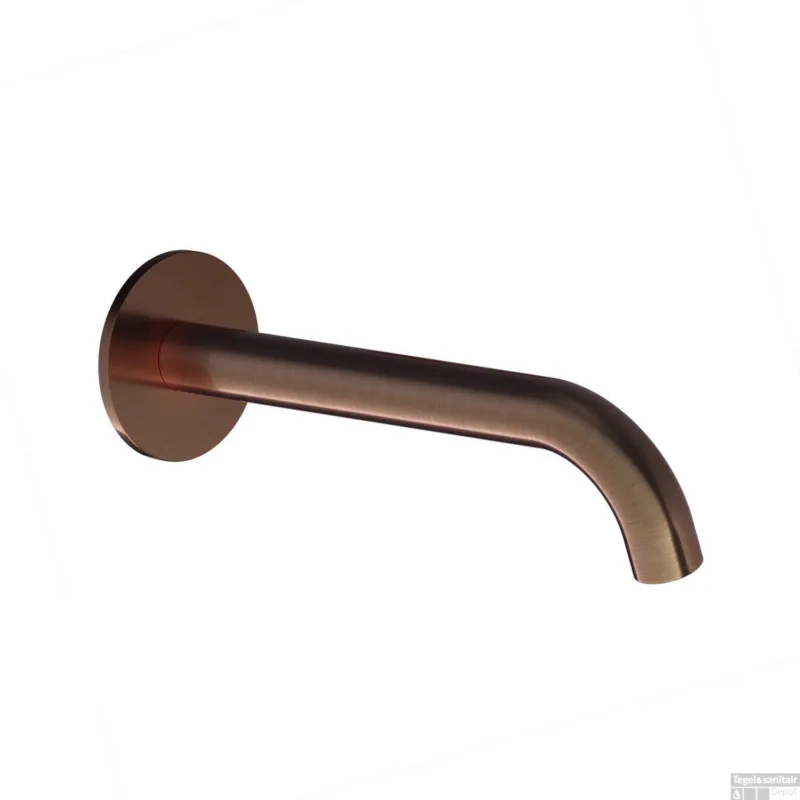 Dagaanbieding Wastafelkraan Uitloop Hotbath Cobber Rond 18 cm Geborsteld Koper PVD