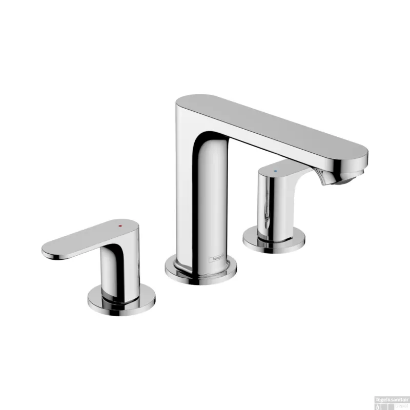 Wastafelmengkraan HansGrohe Rebris S 3-Gats 110 Met Trekwaste Chroom Aanbieding