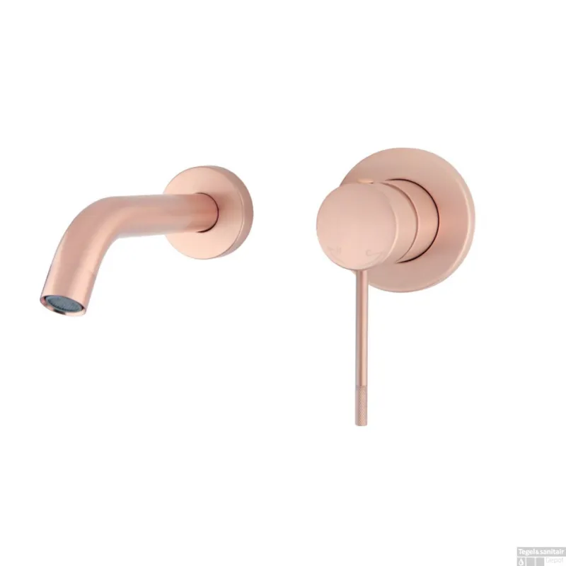 Favoriet Best-Design "Lyon-Decorata" inbouw-wandmengkraan uitl=20cm Rosé Mat Goud