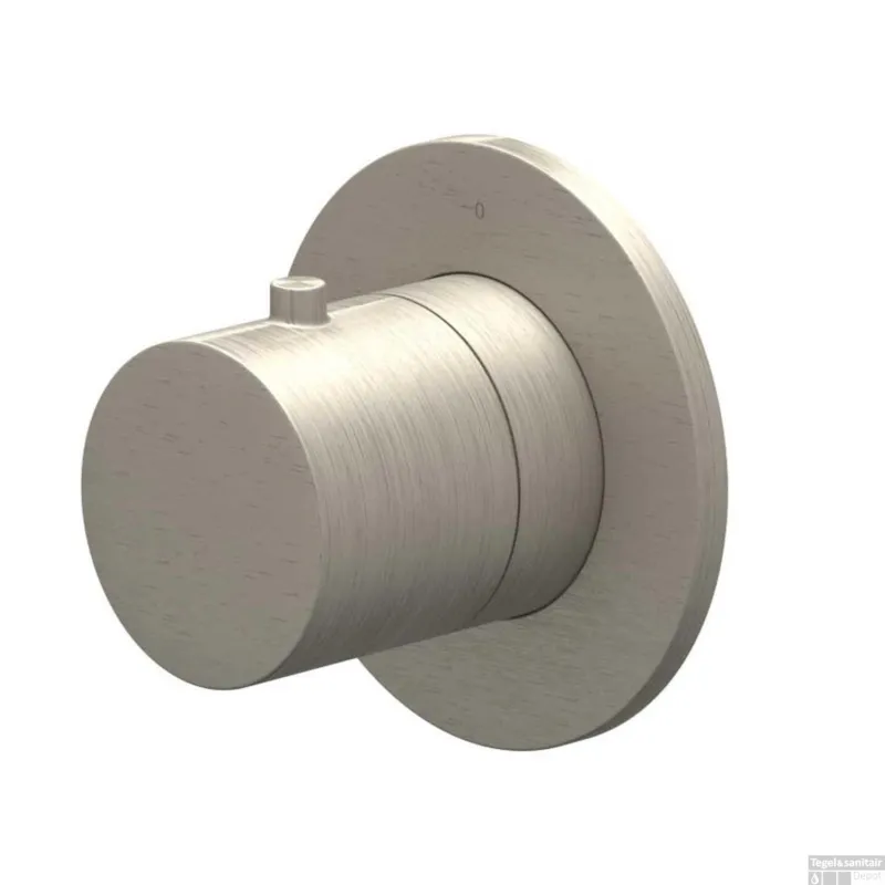 Afbouwdeel IVY Bond Flow-Through Stopkraan Symmetry Met Rond Rozet Geborsteld Nickel PVD Express Levering