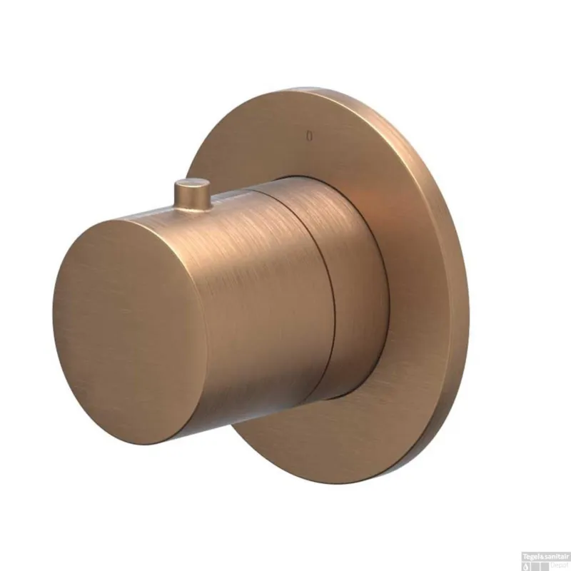 Afbouwdeel IVY Bond Flow-Through Stopkraan Symmetry Met Rond Rozet Geborsteld Mat Koper PVD Shop Nu
