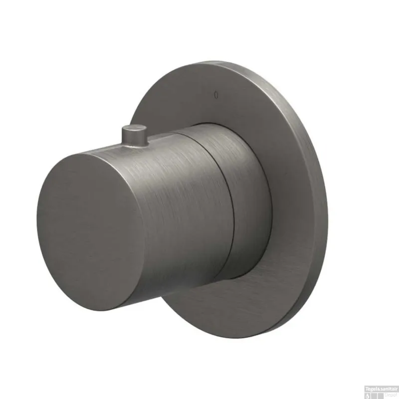 Afbouwdeel IVY Bond Flow-Through Stopkraan Symmetry Met Rond Rozet Geborsteld Metal Black PVD Snelle Levering