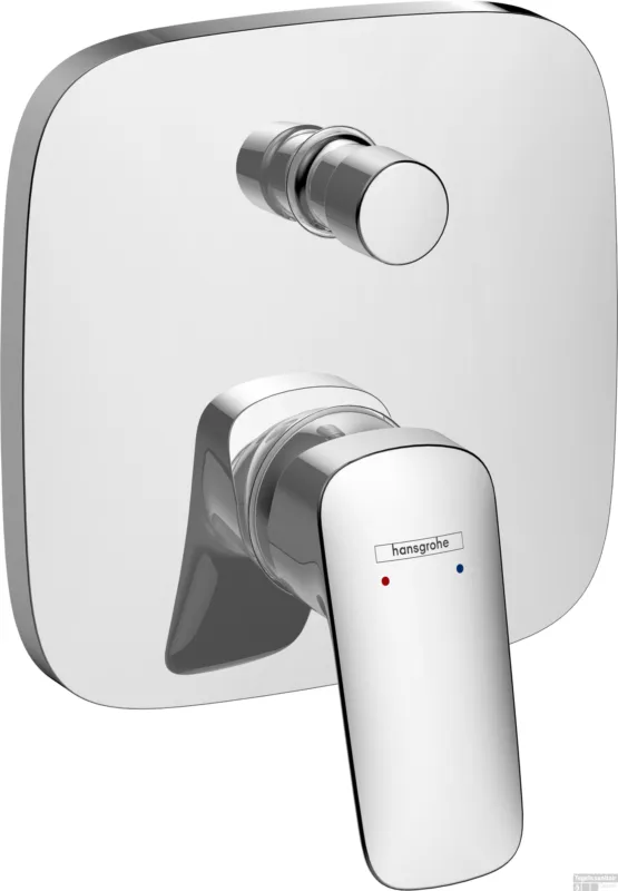 Hansgrohe Logis ééngreeps badmengkraan afbouwdeel met zekerheidscombinatie, chroom Snelle Levering