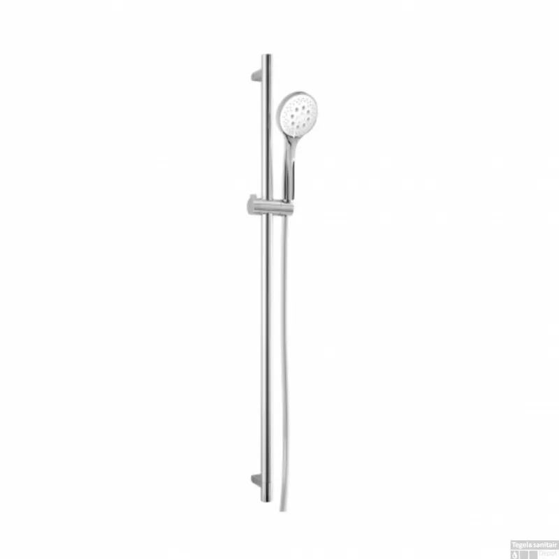 Glijstangset BWS Living Spa Slide S 90 cm Met Handdouche En Doucheslang Chroom Laatste Versie